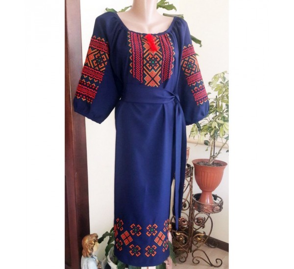 Платье-вышиванка женская 1 шт (60 р) полиестер VhV_260554