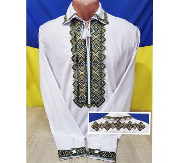 Рубашка-вышиванка мужская 5 шт (48-56 р) лён VhV_260563