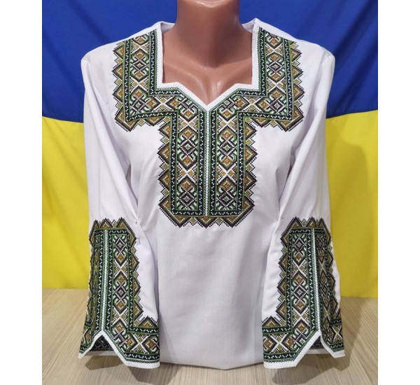Блуза-вышиванка женская 5 шт (48-56 р) лён VhV_260564