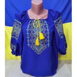 Блуза-вышиванка женская 5 шт (46-54 р) шифон VhV_260567