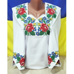 Блуза-вышиванка женская 5 шт (48-56 р) лён VhV_260574