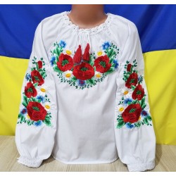 Блуза-вишиванка для дівчаток 5 шт (122-146 см) паплін VhV_260578