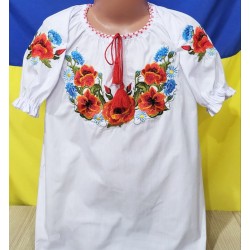 Блуза-вишиванка для дівчаток 5 шт (122-146 см) паплін VhV_260580