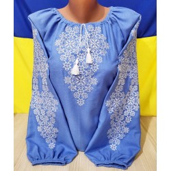 Блуза-вышиванка женская 5 шт (48-56 р) лён VhV_260582