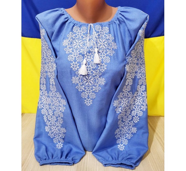 Блуза-вишиванка жіноча 5 шт (48-56 р) льон VhV_260582