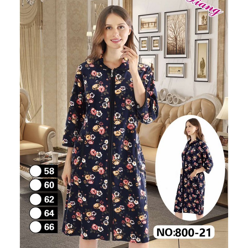 Халат женский велюровый 5 шт (58-66 р) ZeL1396_800-21