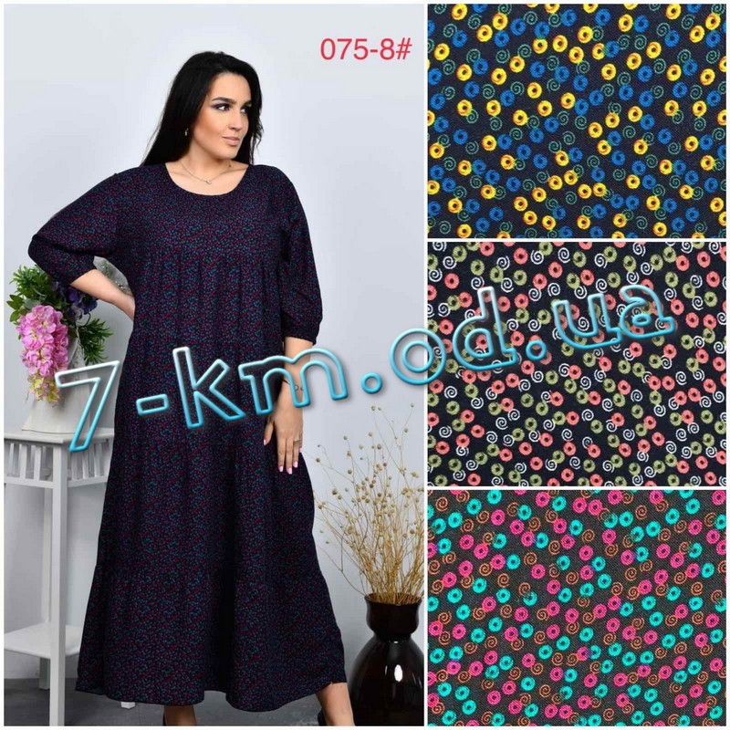 Платье женское ZeL1396.075-8 штапель 6 штук (64-66 р)