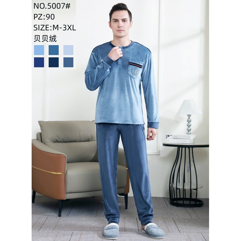 Пижама мужская велюр 5 шт (54-62 р) ZeL_5007