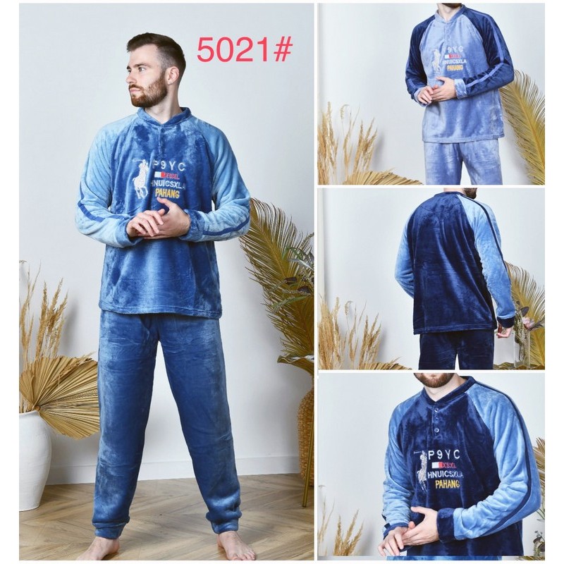 Пижама мужская велюр 5 шт (54-62 р) ZeL_5021