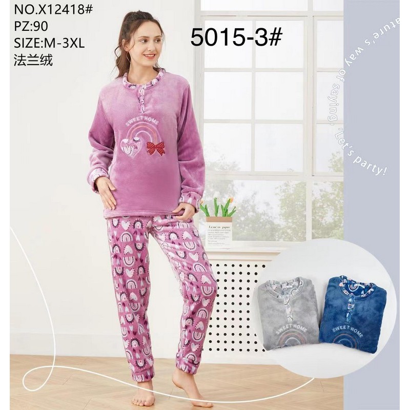 Пижама женская велсофт 5 шт (52-60 р) ZeL_5015