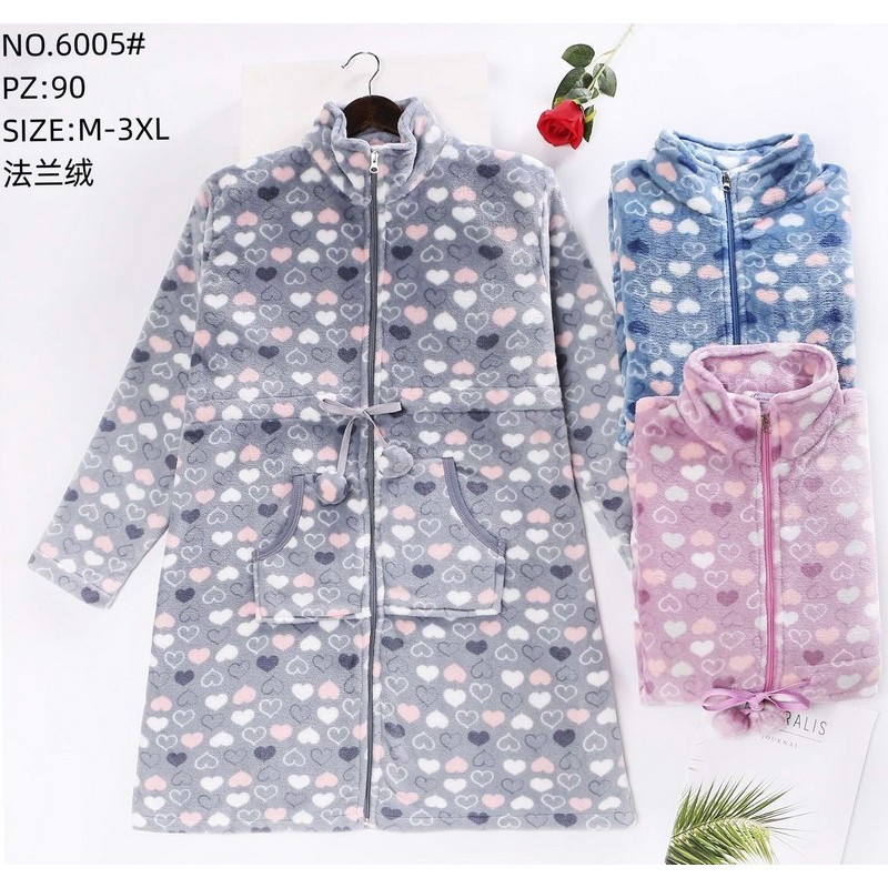 Халат женский махровый 5 шт (50-58 р) ZeL_6005