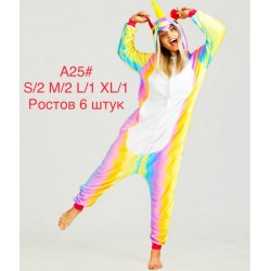 Пижама Кигуруми женская ZeL_A25 велсофт 6 шт (S-XL)