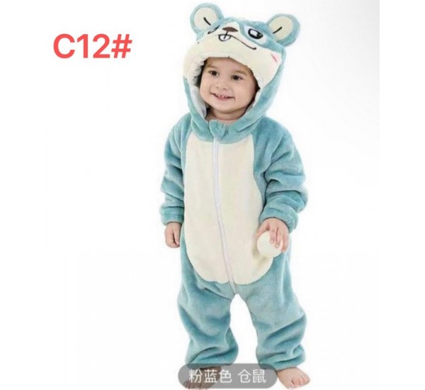 Пижама Кигуруми детская ZeL_C12 велсофт 6 шт (80-100 см)