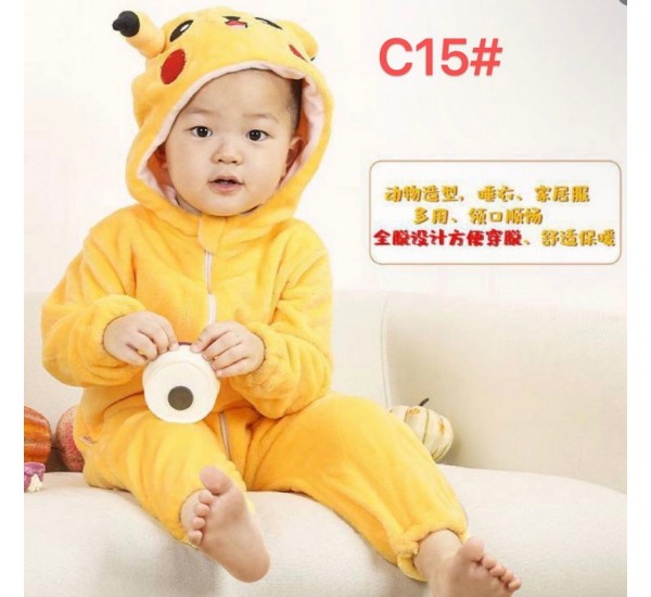 Пижама Кигуруми детская ZeL_C15 велсофт 6 шт (80-100 см)
