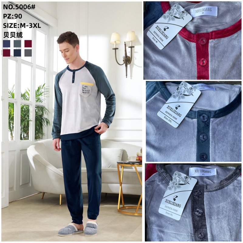 Пижама мужская ZeL_5006 велюр 5 шт (54-62 р)