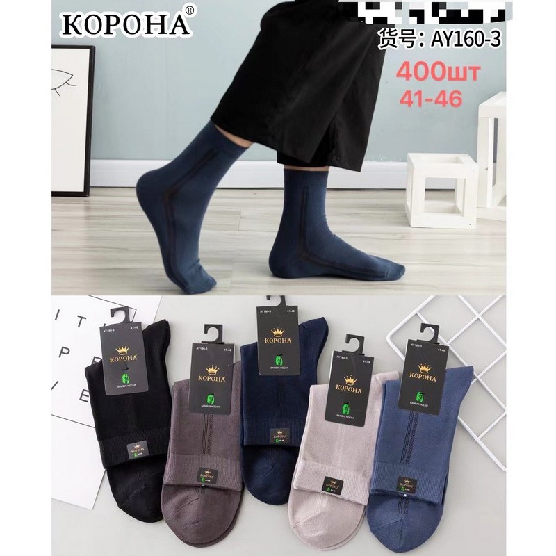 Шкарпетки чоловічі 10 шт (41-46 р) бамбук KiE_AY160-3