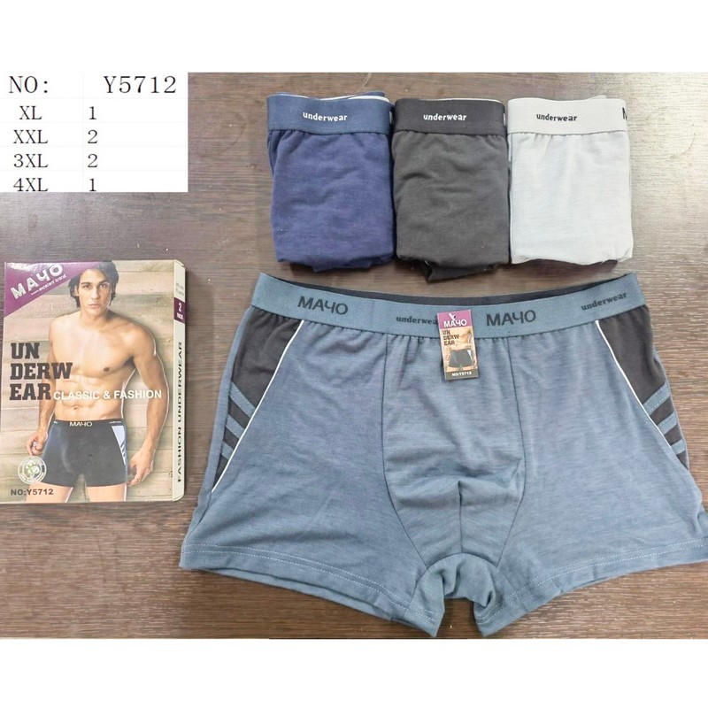 Труси чоловічі 24 шт (1-4XL) коттон KiE_Y5712