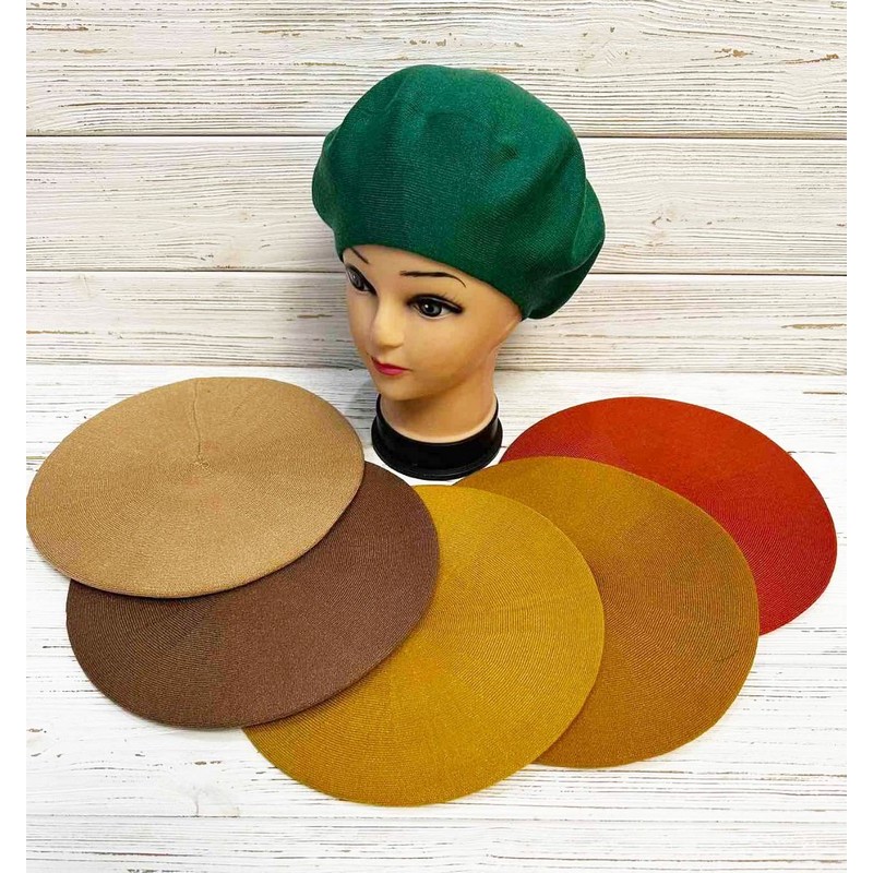 Берет жіночий 5 шт (універсальний) кашемір ML903_080902