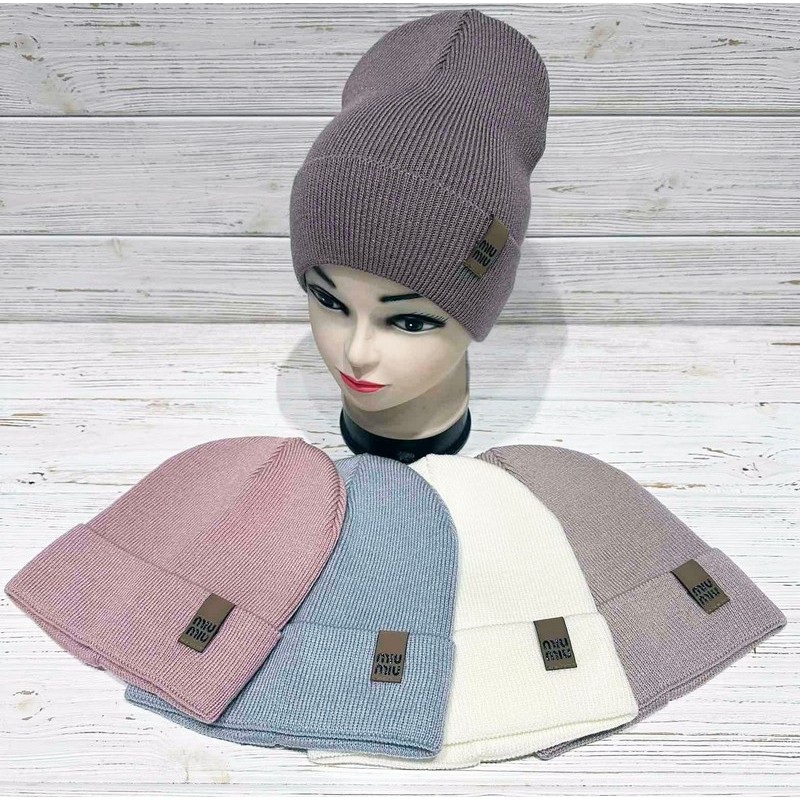 Шапка женская 5 шт (универсальный) вязка ML903_080930