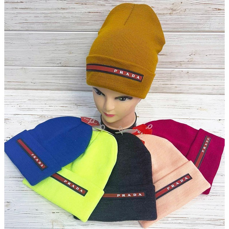 Шапка жіноча 5 шт (універсальний) подвійна в'язка ML903_161037