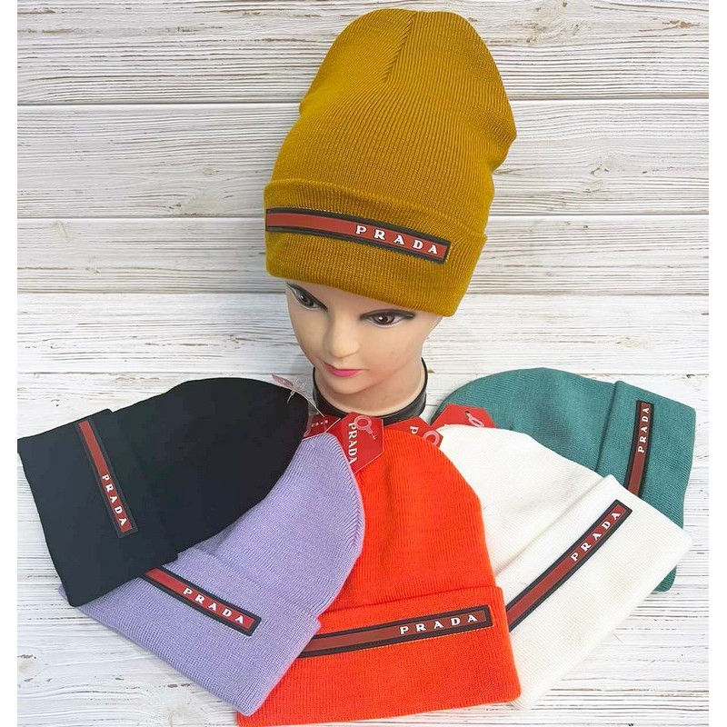 Шапка жіноча 5 шт (універсальний) подвійна в'язка ML903_161038