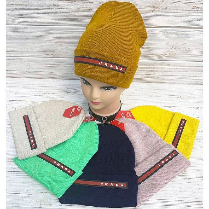 Шапка жіноча 5 шт (універсальний) подвійна в'язка ML903_161039