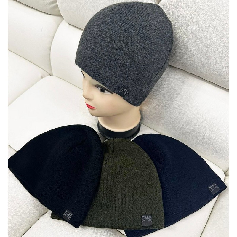 Шапка чоловіча 5 шт (універсальний) в'язка/фліс ML903_190967