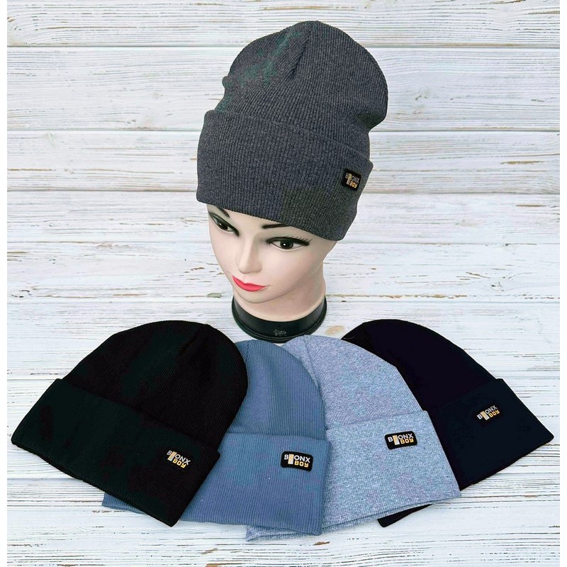 Шапка детская, рубчик (54-55 р) 5 шт ML903_250814