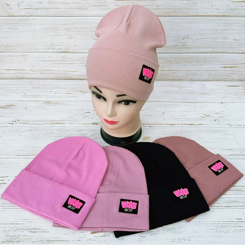 Шапка детская, рубчик (54-55 р) 5 шт ML903_250820