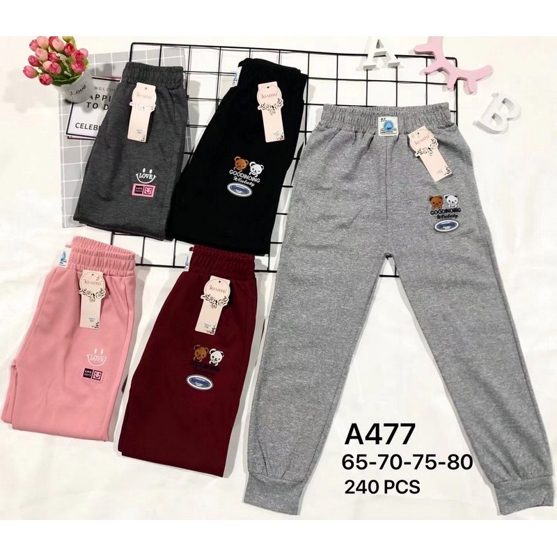 Спорт штани для дівчаток 12 шт (65-80 см) трикотаж PaH_477