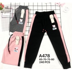 Спорт штани для дівчаток 12 шт (65-80 см) трикотаж PaH_478