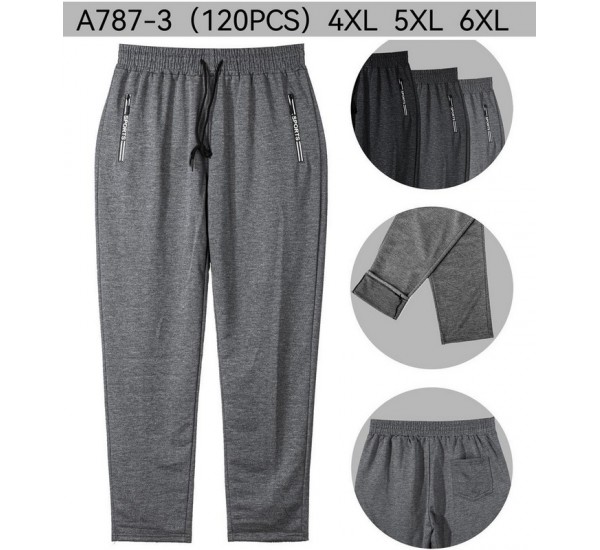 Спорт штаны мужские 12 шт (4-6XL) трикотаж PaH_787-3