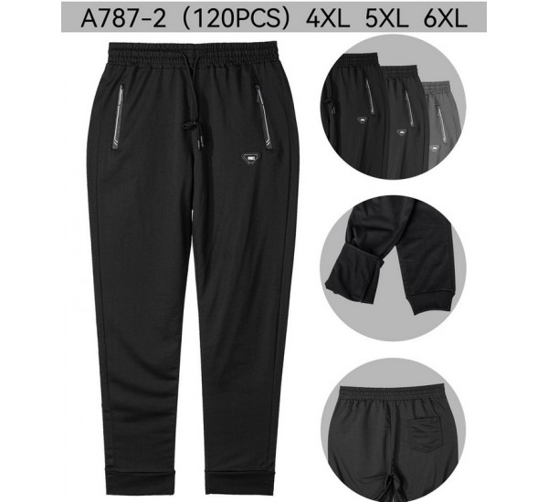 Спорт штаны мужские 12 шт (4-6XL) трикотаж PaH_787-2
