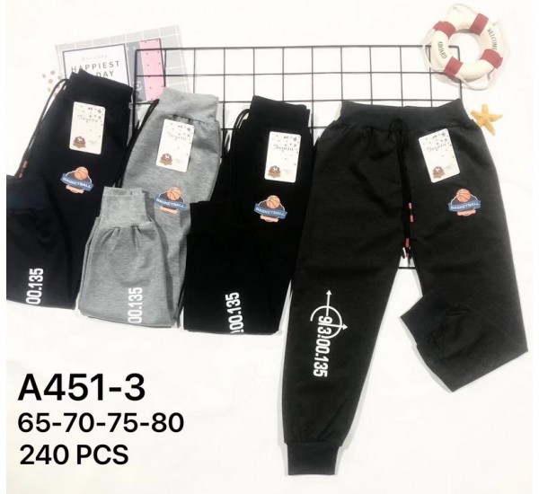 Спорт штани для хлопчиків 12 шт (65-80 см) трикотаж PaH_451-3