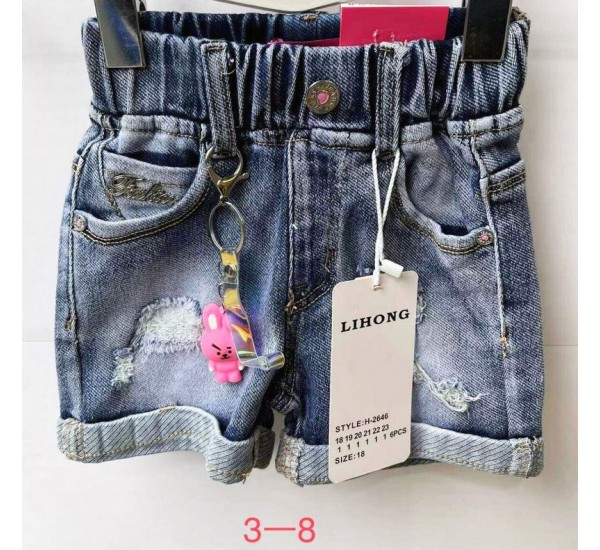 Шорти дитячі, джинс 6 шт (3-8 років) PaH_2646