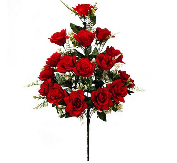 Букет троянди оксамитовий штучний (B15_A-558/16) 8 штук