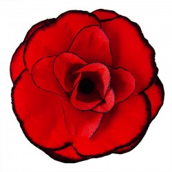 Голова троянда штучна оксамит червоний (E24_R-34) 40 штук