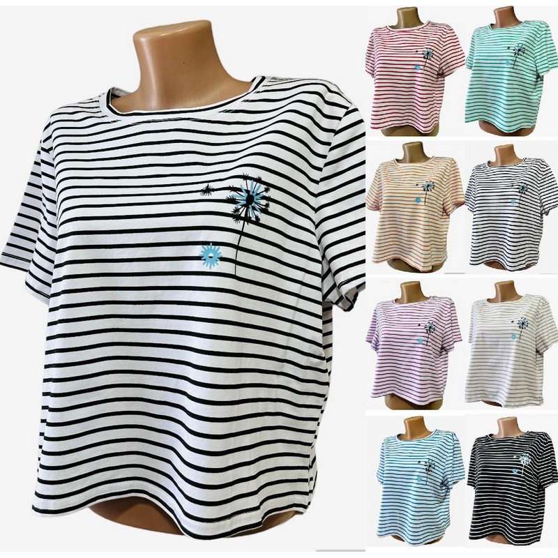 Футболка жіноча, коттон 5 шт (44-48 р) RZ4492_27077