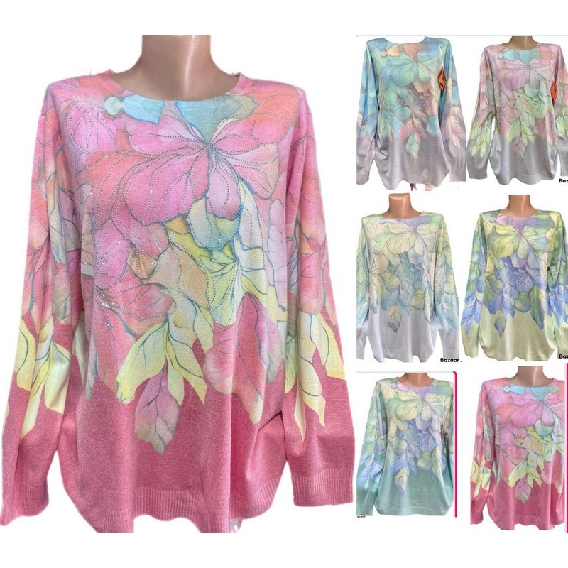 Светр жіночий 5 шт (50-56 р) коттон/кашемір RZ4492_25212