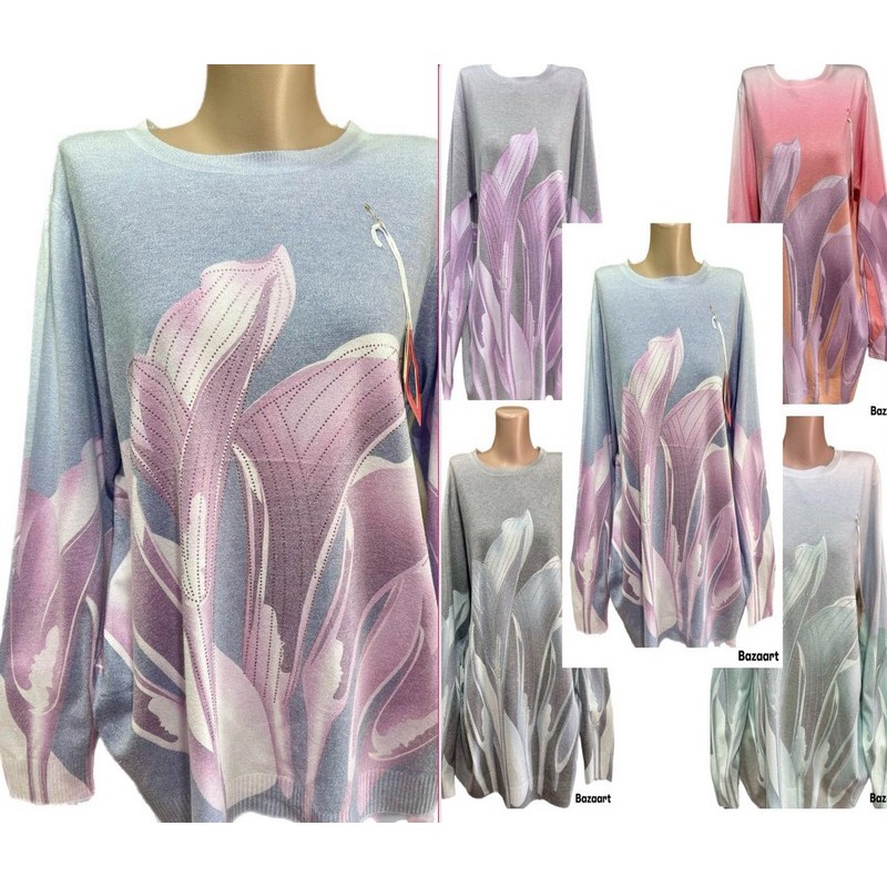 Светр жіночий 5 шт (50-56 р) коттон/кашемір RZ4492_25210