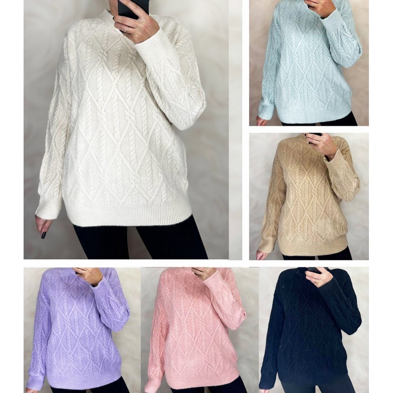 Светр жіночий 5 шт (48-54 р) вовна/кашемір RZ4492_26404