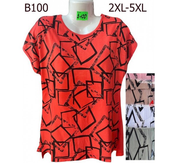 Футболка жіноча трикотаж 5 шт (2-5XL) SeR2152_B100