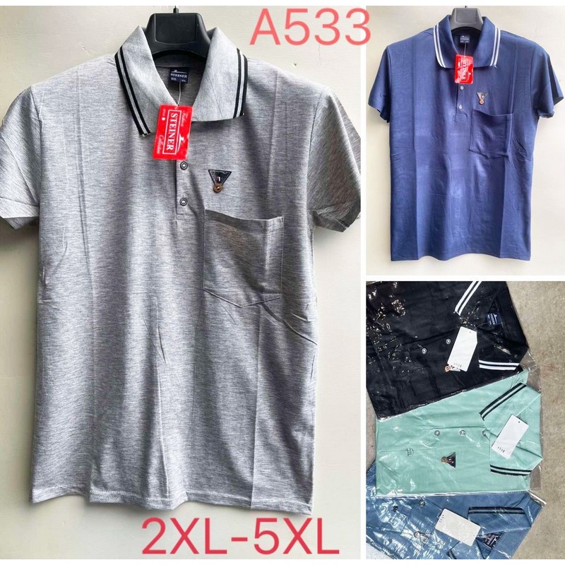 Футболка чоловіча трикотаж 5 шт (2-5XL) SeR2152_A533