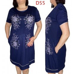 Сукня жіноча, батал 5 шт (5-8XL) трикотаж SeR2152_D55