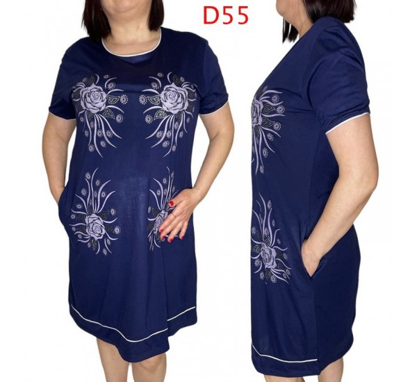 Сукня жіноча, батал 5 шт (5-8XL) трикотаж SeR2152_D55