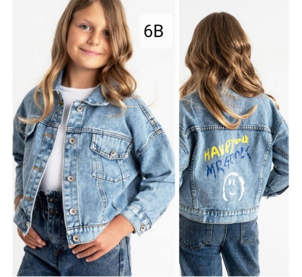 Куртка для девочек 6 шт. джинс (130-150 см) STO_6B