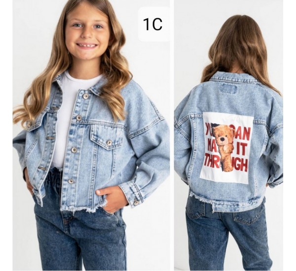 Куртка для девочек 6 шт. джинс (130-150 см) STO_1C