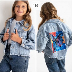 Куртка для девочек 6 шт. джинс (130-150 см) STO_1B