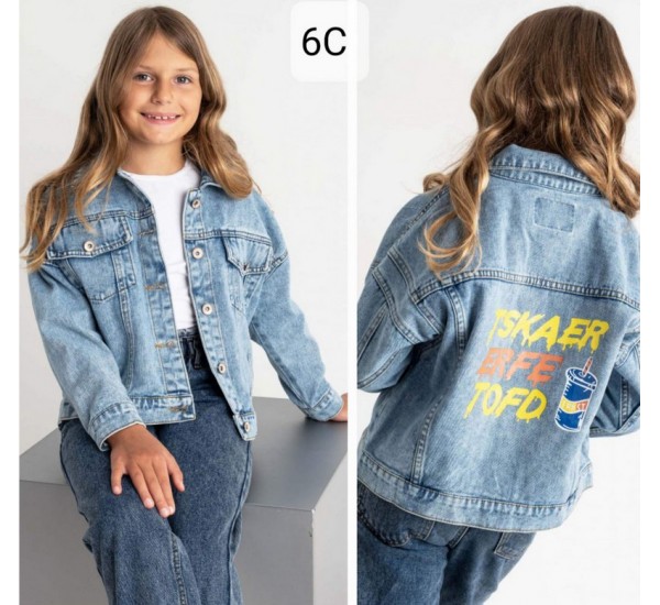 Куртка для девочек 6 шт. джинс (130-150 см) STO_6C
