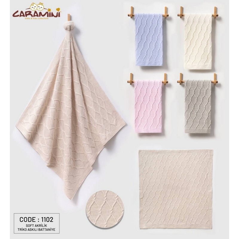 Плед в'язаний CARAMINI для немовлят акрил 1 шт (90х100 см) ViT_1102